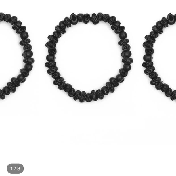 604서비스 SKULL WREATH BRACELET IN BLACK