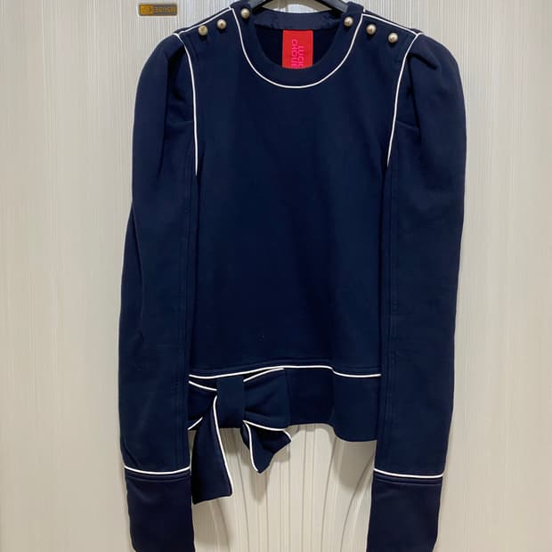 럭키슈에뜨(LUCKY CHOUETTE) 네이비 리본 투피스 36