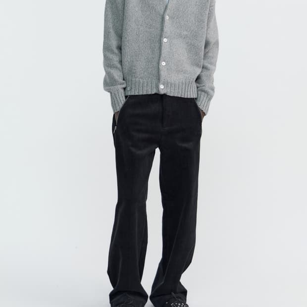 윈더 믹스 얀 울 가디건 멜란지 그레이