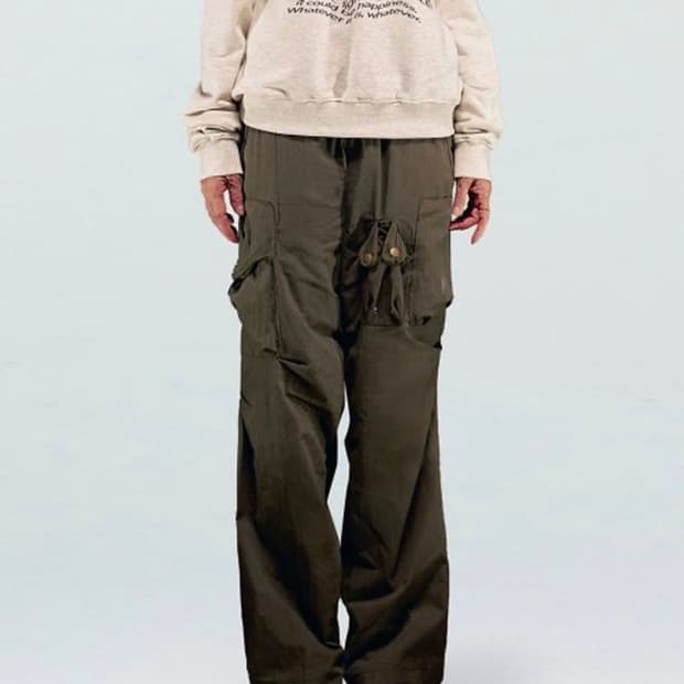 나체 카고팬츠 카키