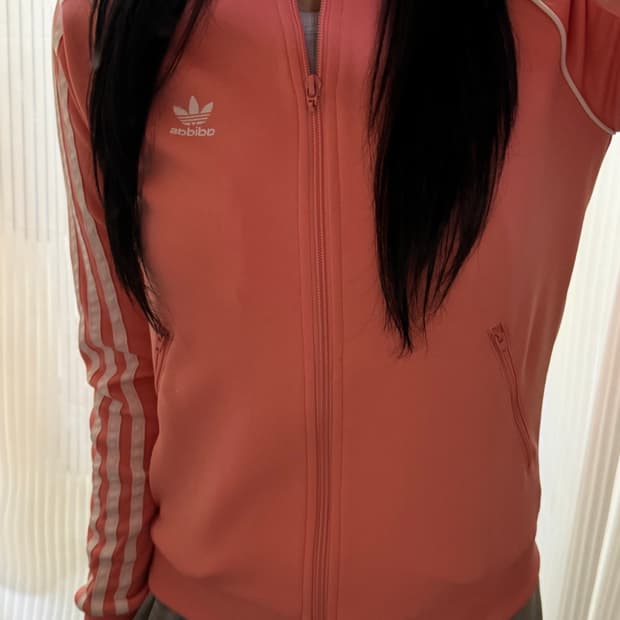 아디다스 딸기우유 져지 집업 xs