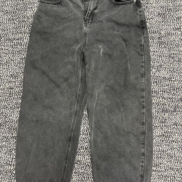 TOFFEE 블랙 데님 팬츠 L