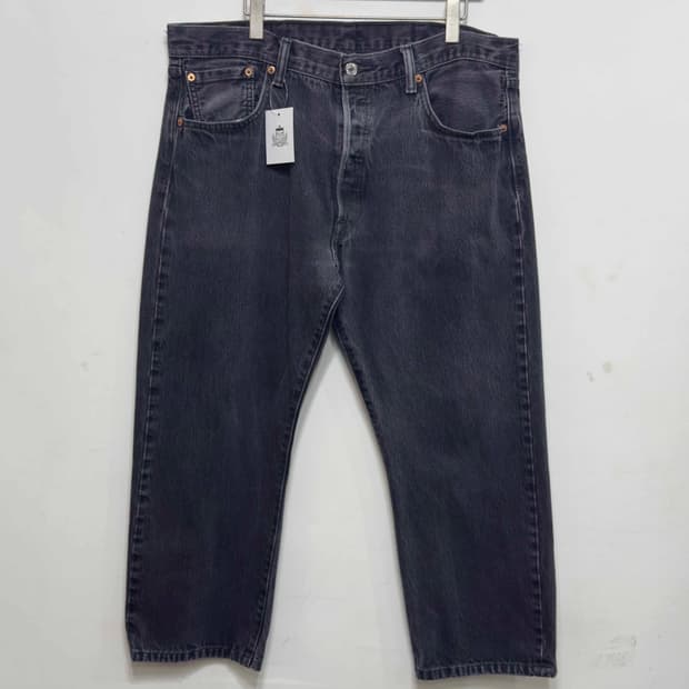 리바이스 501 흑청 데님팬츠 W38 L30