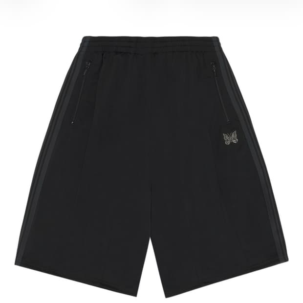 니들스 x LHP H.D. 트랙 팬츠 쇼츠 폴리 스무스 블랙 차콜