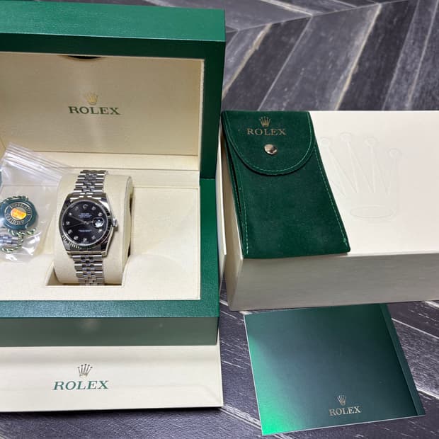 롤렉스 데이저스트 36mm 블랙 다이얼 텐포인트 풀박스 히든클리프 성골