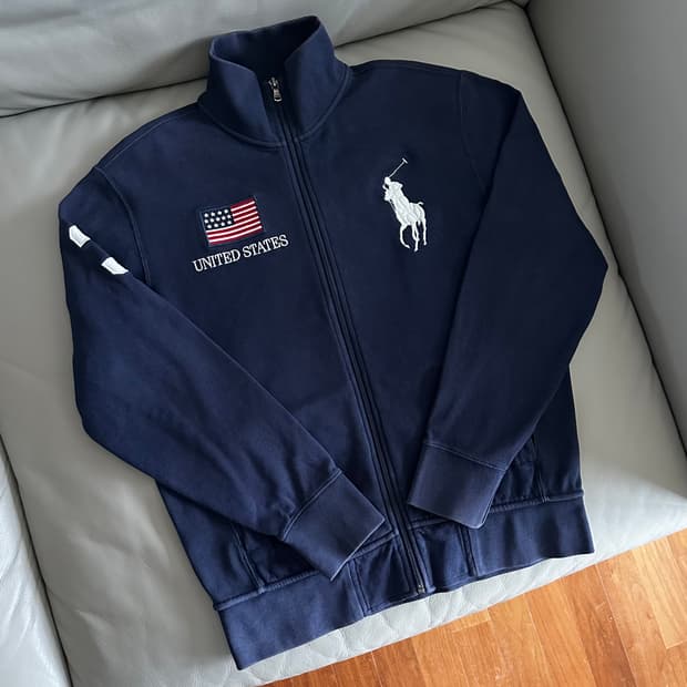 폴로 랄프로렌 빅포니 성조기 집업 L