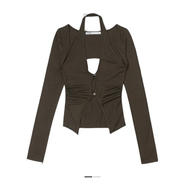 보헤미안서울 HALTER BOLERO SLEEVE 카키