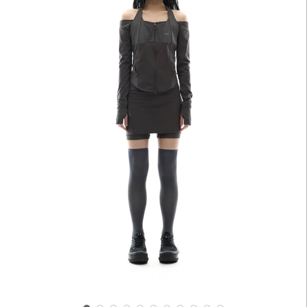 오호스 Layered Paneled Skirt Shorts
