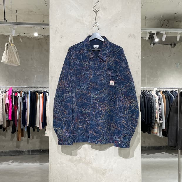 빌리어네어 보이즈 클럽 네이비 갤럭시 히든 버튼 자켓