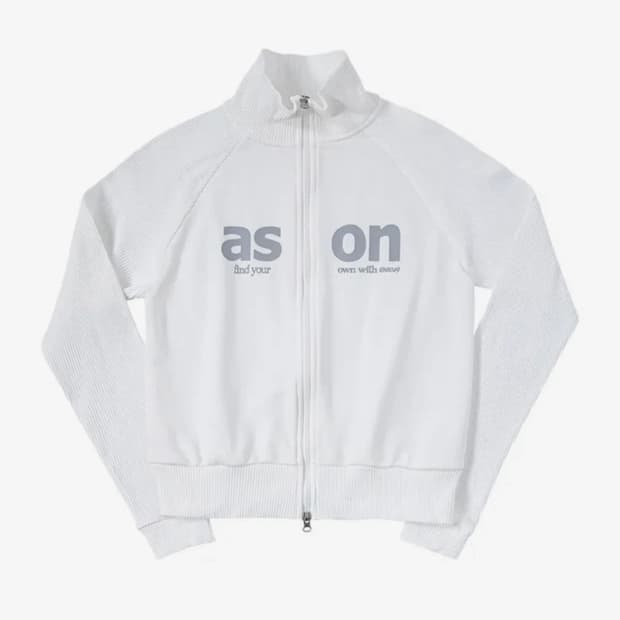 애즈온 솔트 집업 화이트