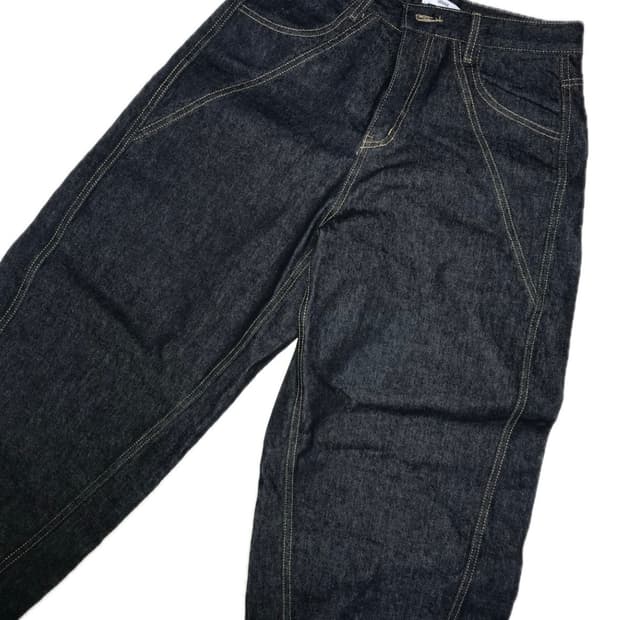 스티치 생지데님