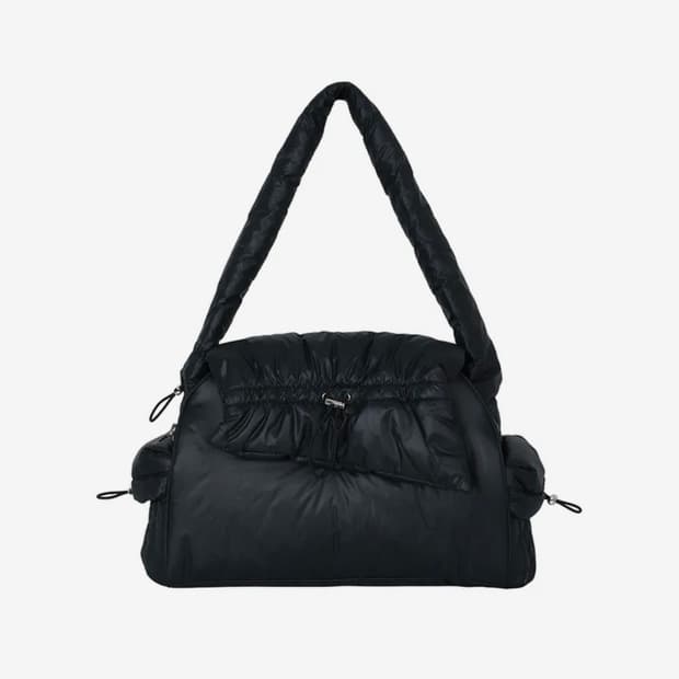 SHIRRING SHOULDER PADDED BAG NAVY
