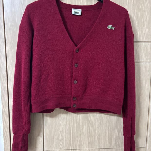 라코스테 버건디 가디건