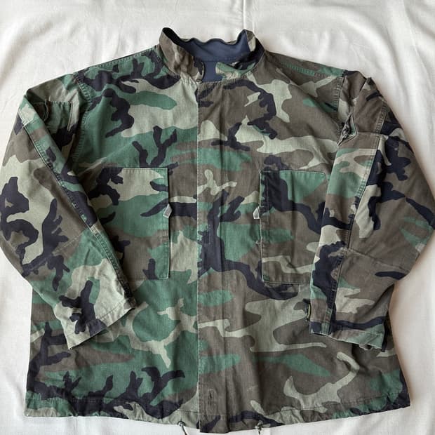 미군 케미컬 프로텍티브 우드랜드 카모 자켓 XL