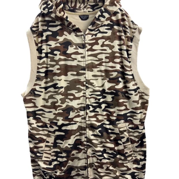 JPN Y2K 카모 후드 롱베스트 집업892