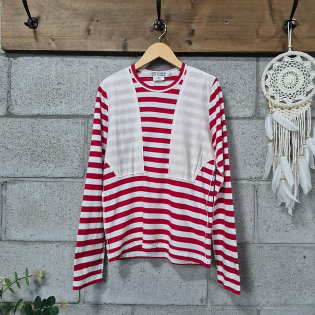 꼼데가르송 스트라이프 롱슬리브