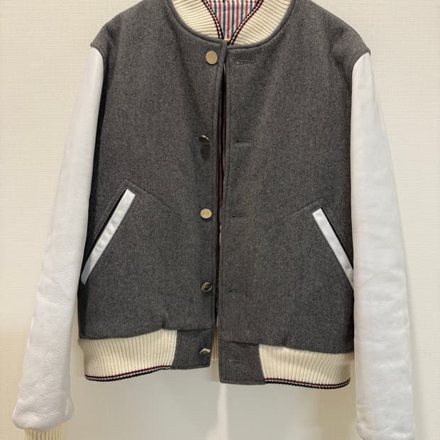 톰브라운 캐시미어 바시티자켓