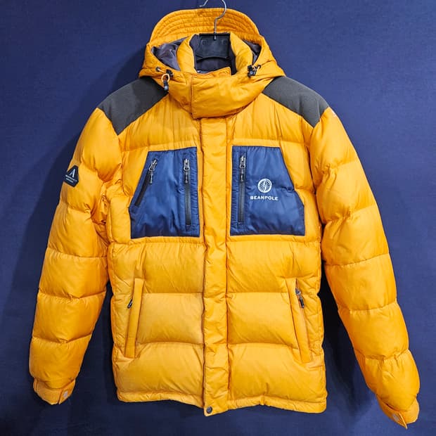 빈폴 옐로우컬러 남성 105 구스다운 패딩 