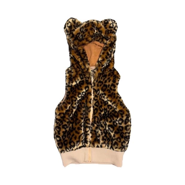 호피 곰돌이 조끼