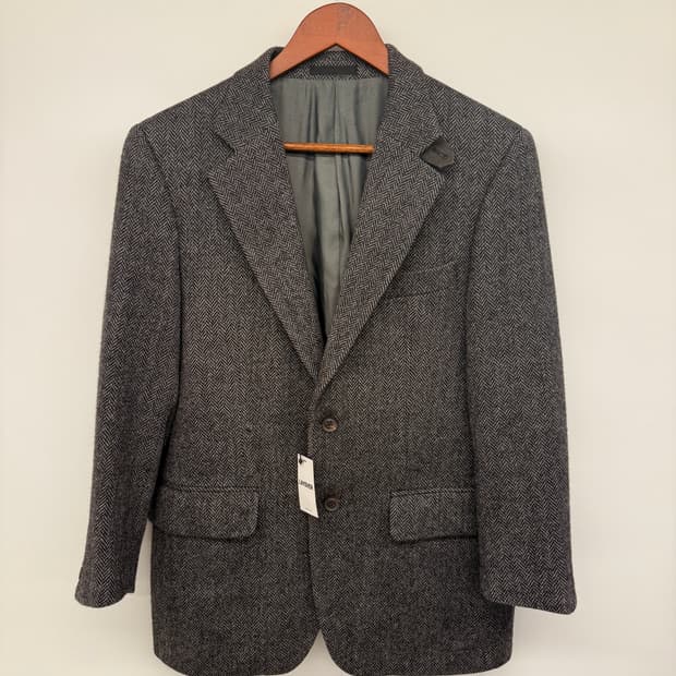 버버리 해링본 울자켓