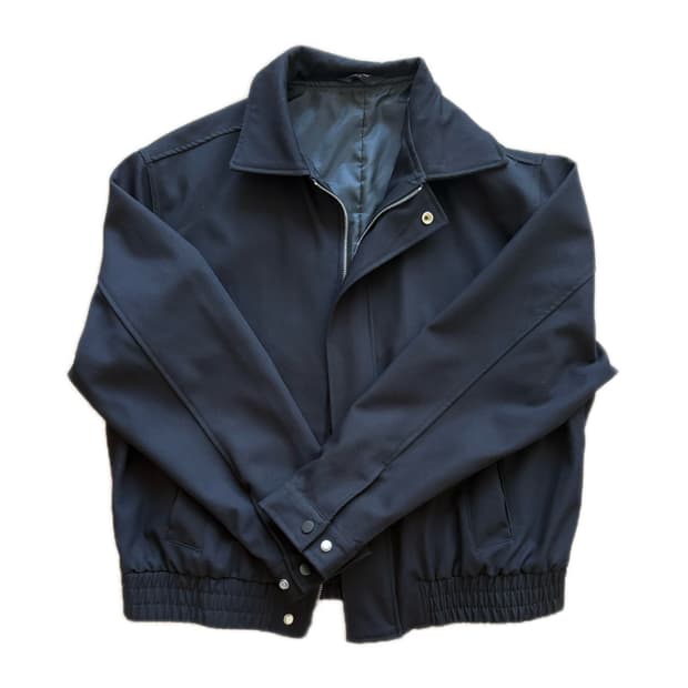 트릴리온 크롭 블랙 집업 블루종 자켓 L