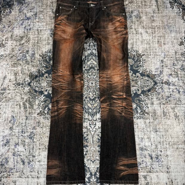 Tornado mart brown washed bootscut jeans