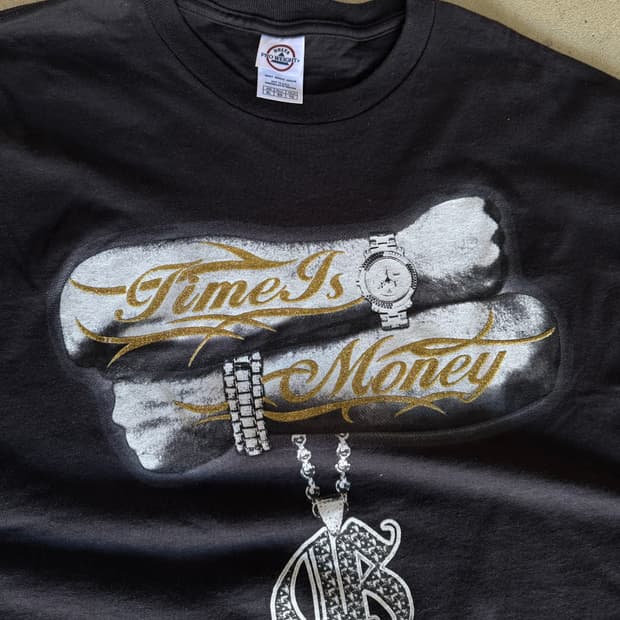 50$ Vintage Time is Money shirt XL