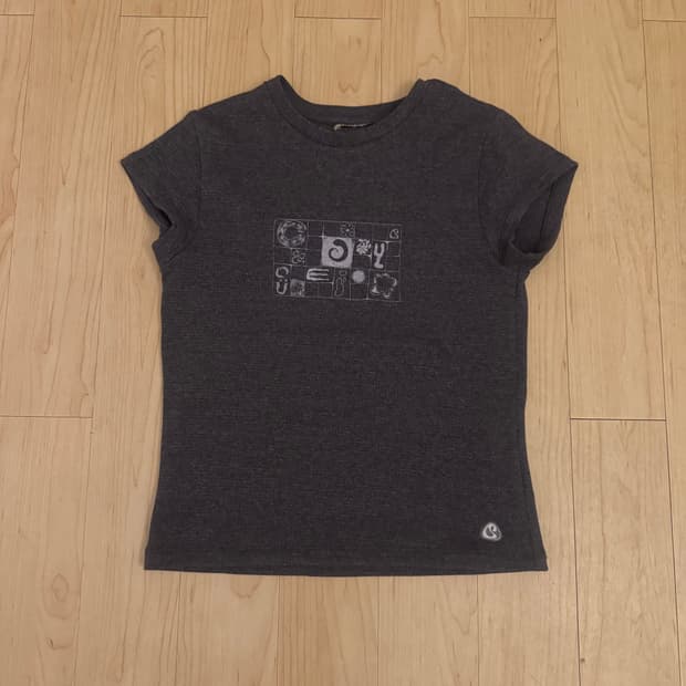코이세이오 COY WAFFLE T-SHIRT PURPLE GREY