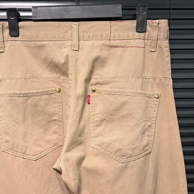 리바이스 일본 엔지니어드 진 베이지 커브드 코튼 면 29 워크 데님 팬츠