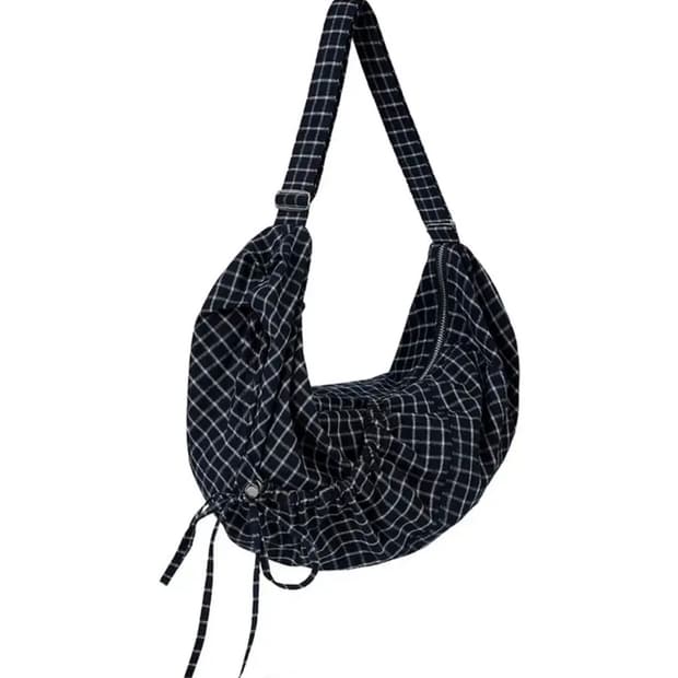 페넥 가방 LASSIE BAG - CHECK NAVY