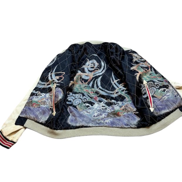 CROPPED HEADS 빈티지 리버시블 스카잔 