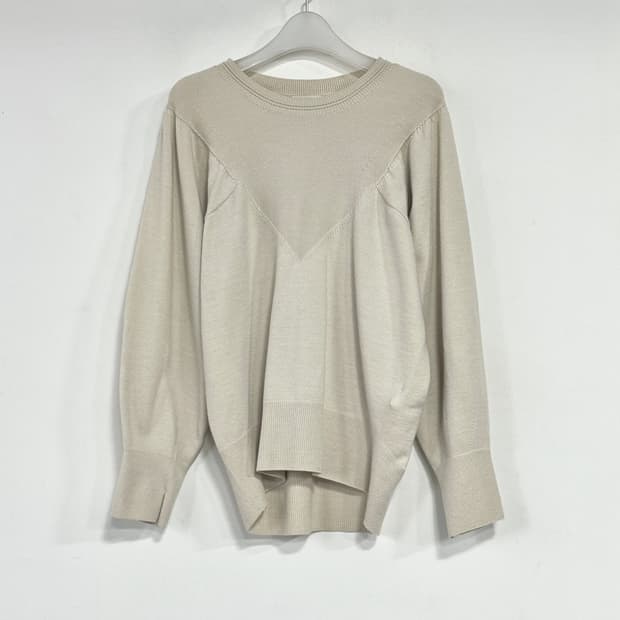 시스템 텍스처 블록 니트 탑