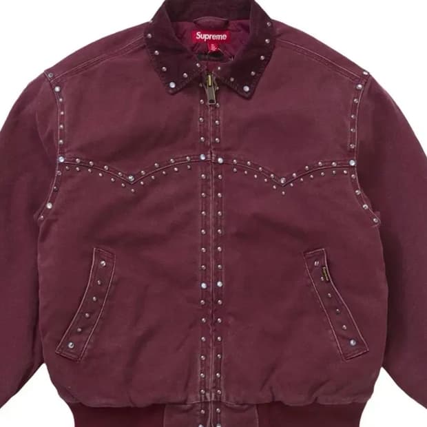 [M] supreme bb simon studded work jacket