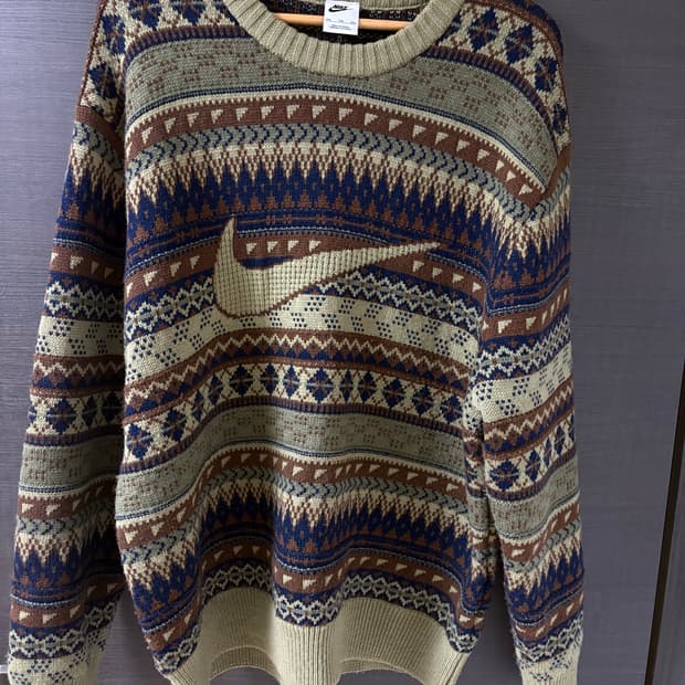 2XL - 나이키 라이프 페어 아일 스우시 스웨터 뉴트럴 올리브 