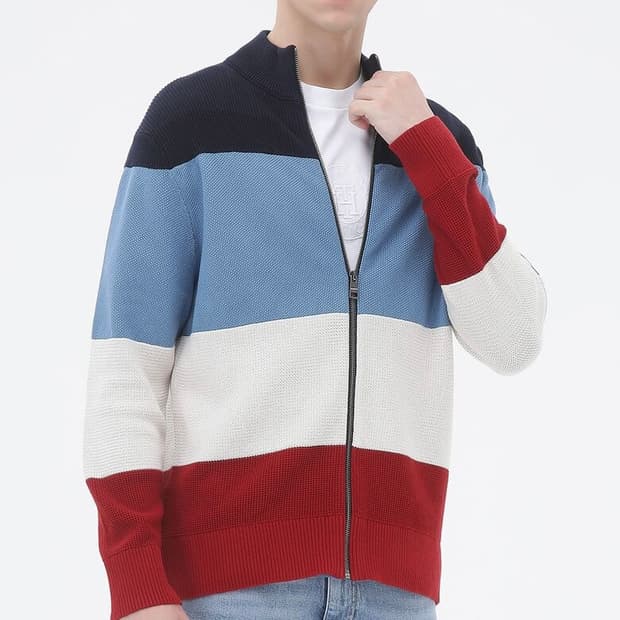 타미힐피거 집업 니트 한섬