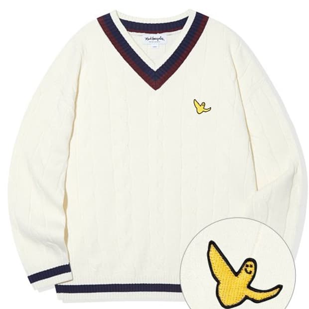 마크 곤잘레스 브이넥 니트 아이보리