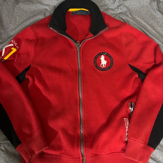 폴로 랄프로렌 빅포니 카약 니트 집업