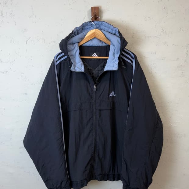 아디다스 90s 올드스쿨 삼선 후드 자켓