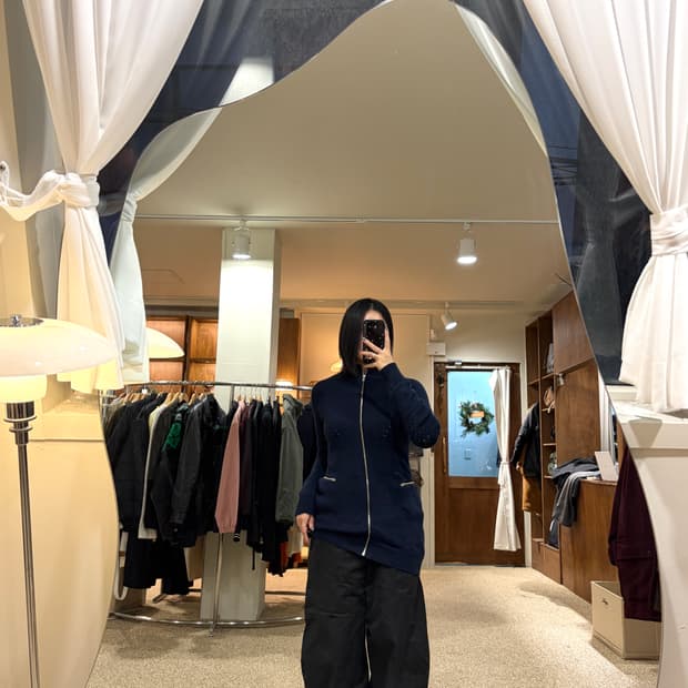 준야와타나베 울 니트 집업