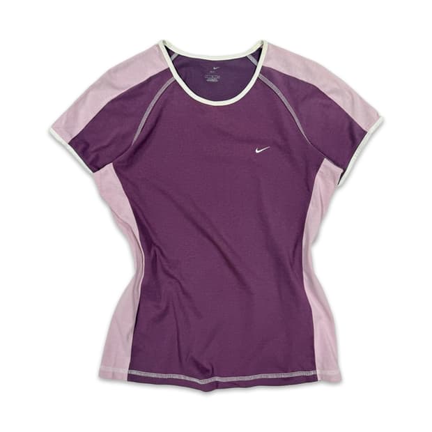빈티지 나이키 퍼플 슬림핏 반팔티