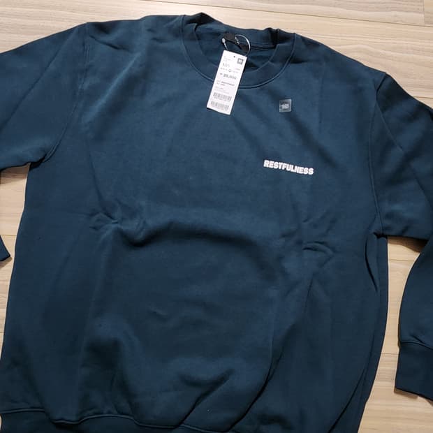 탑텐맨투맨티셔츠다크그린105사이즈