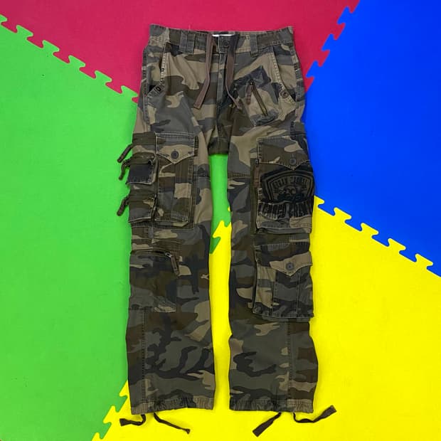 TWIST 카모플라쥬 유틸리티 카고 팬츠