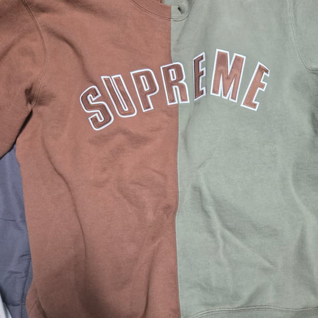 슈프림 스플릿 크루넥 맨투맨