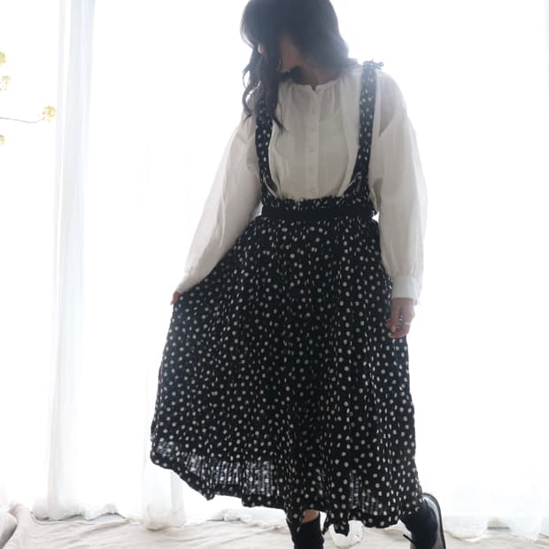 [Comme des Garcons] Dot Salopette Skirt