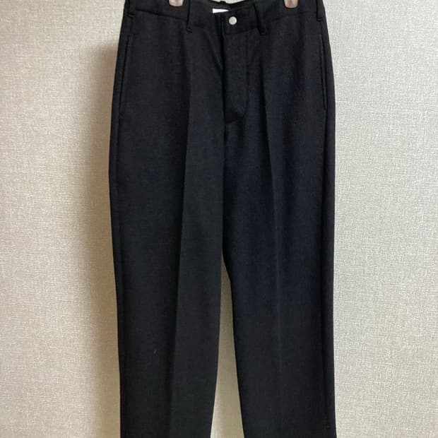 레이디 화이트 울 저지 트라우저 M