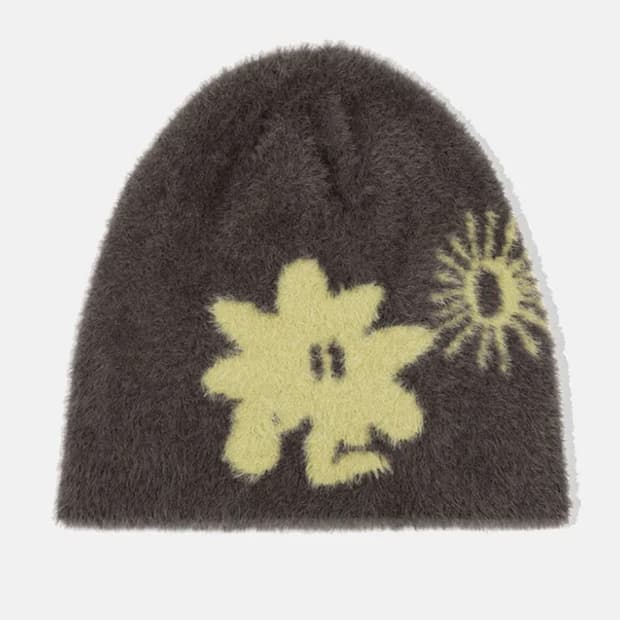 썬러브 Cali Shaggy Beanie Brown