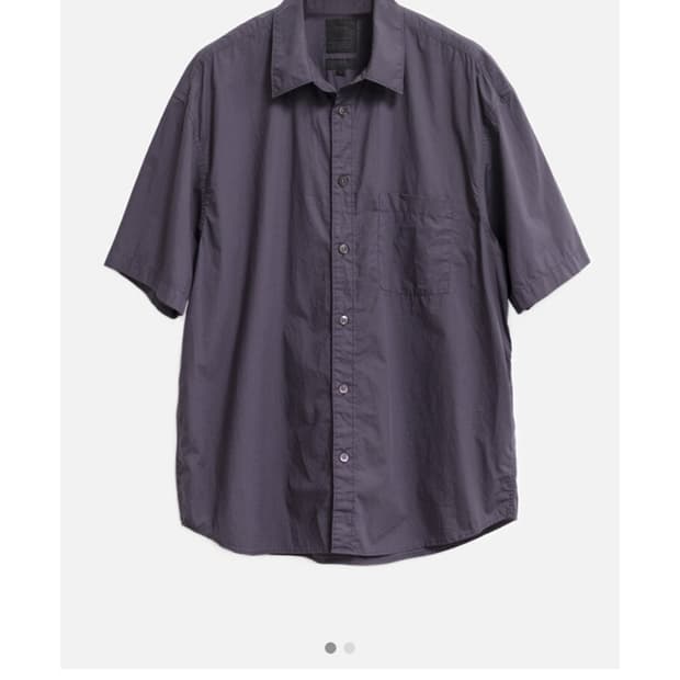 고낙 washed glitch half shirt - purple