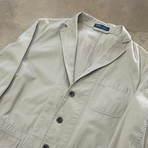 40R 폴로랄프로렌 베이지 코튼 블레이져 