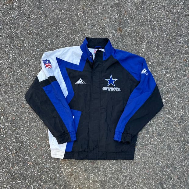 빈티지 90s NFL 댈러스 카우보이 올드스쿨 나일론 자켓