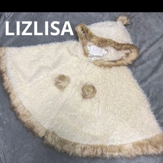 리즈리사 00년대 고전 퍼 후드 케이프 판초 코트